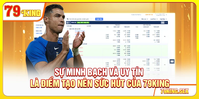 Sự minh bạch và uy tín là điểm tạo nên sức hút của 79King